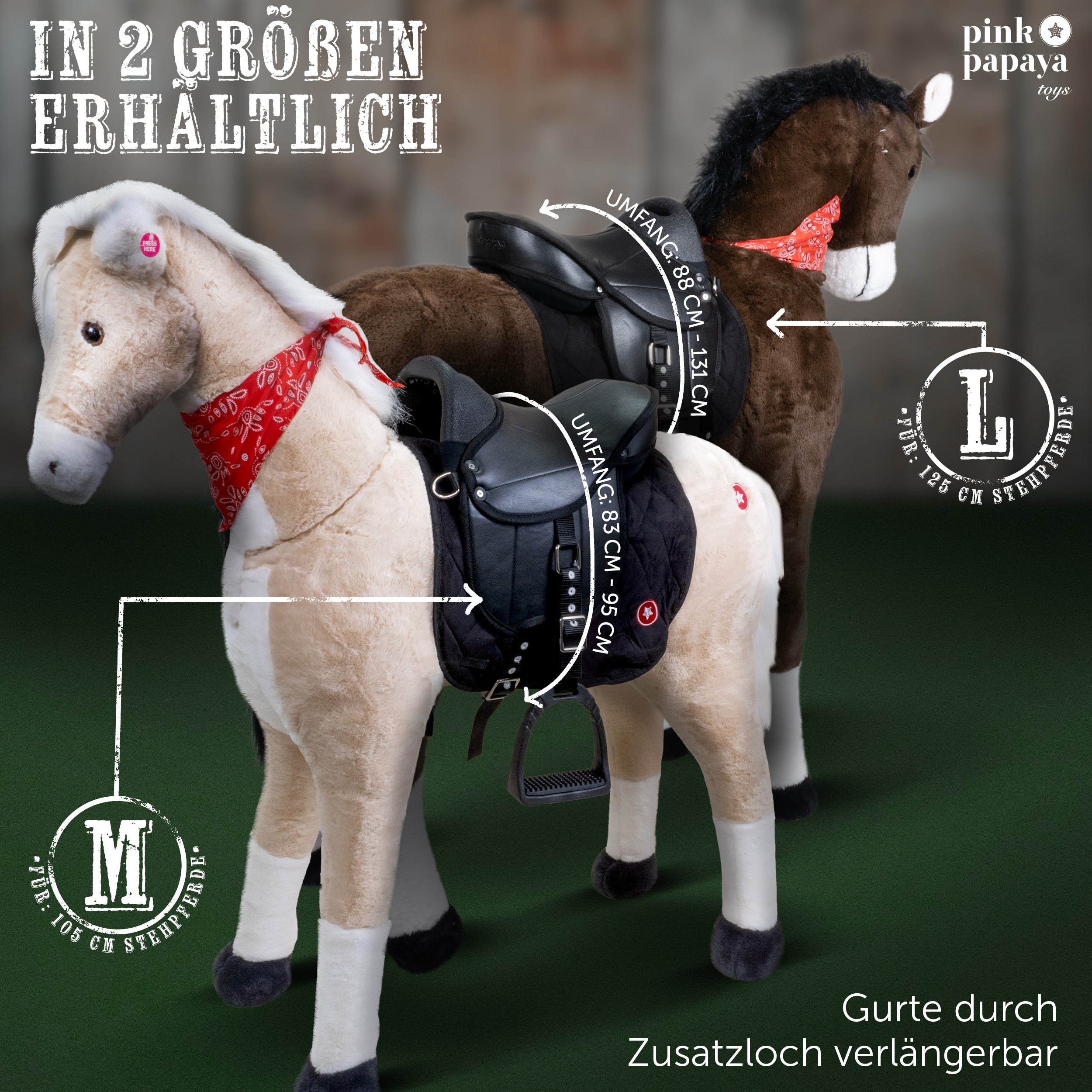 Pink Papaya Sattel - M - 105 cm Horse