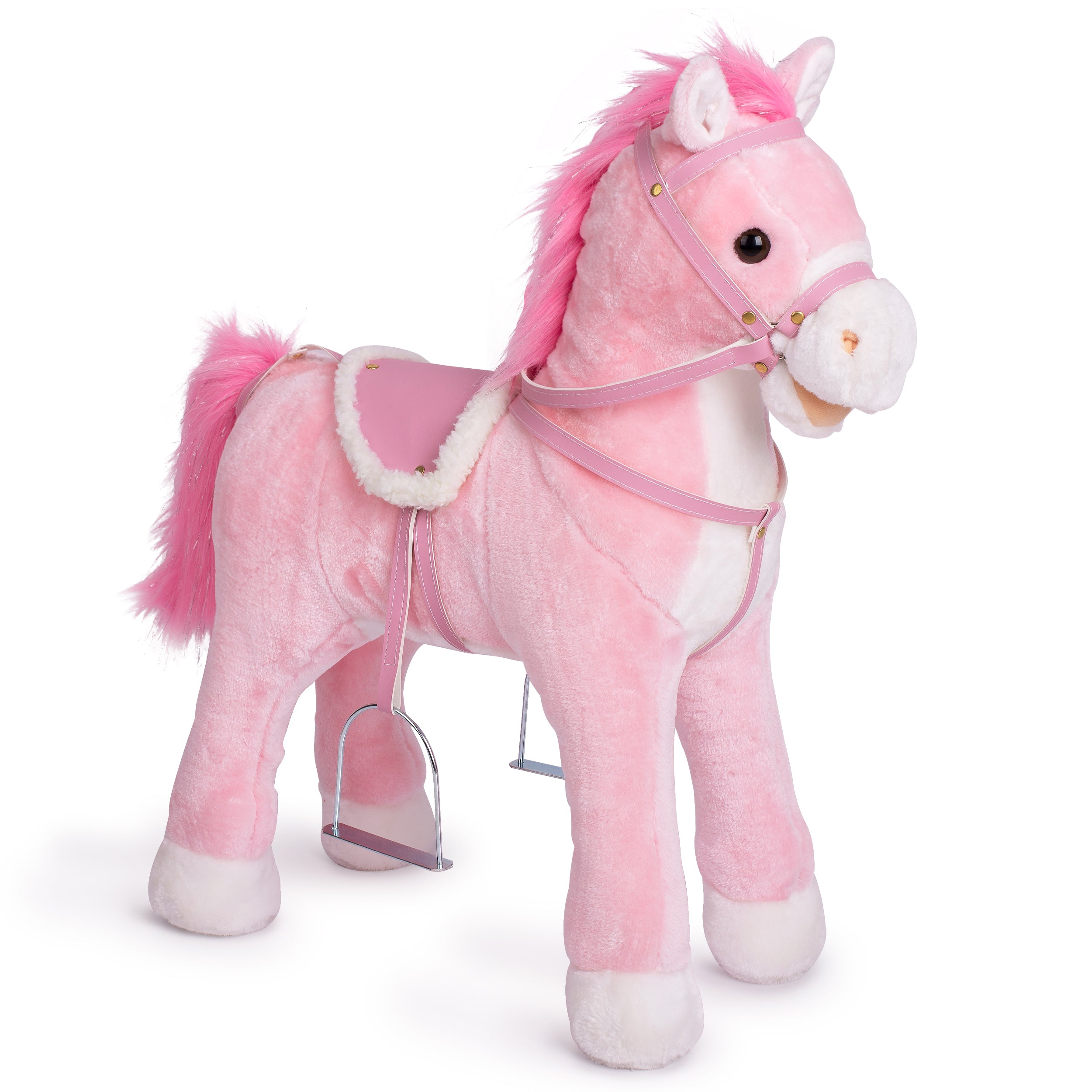 Pink Papaya Stehpferd zum draufsitzen 60cm Spielpferd mit Sound - Sparkles Sparkles, 60 cm