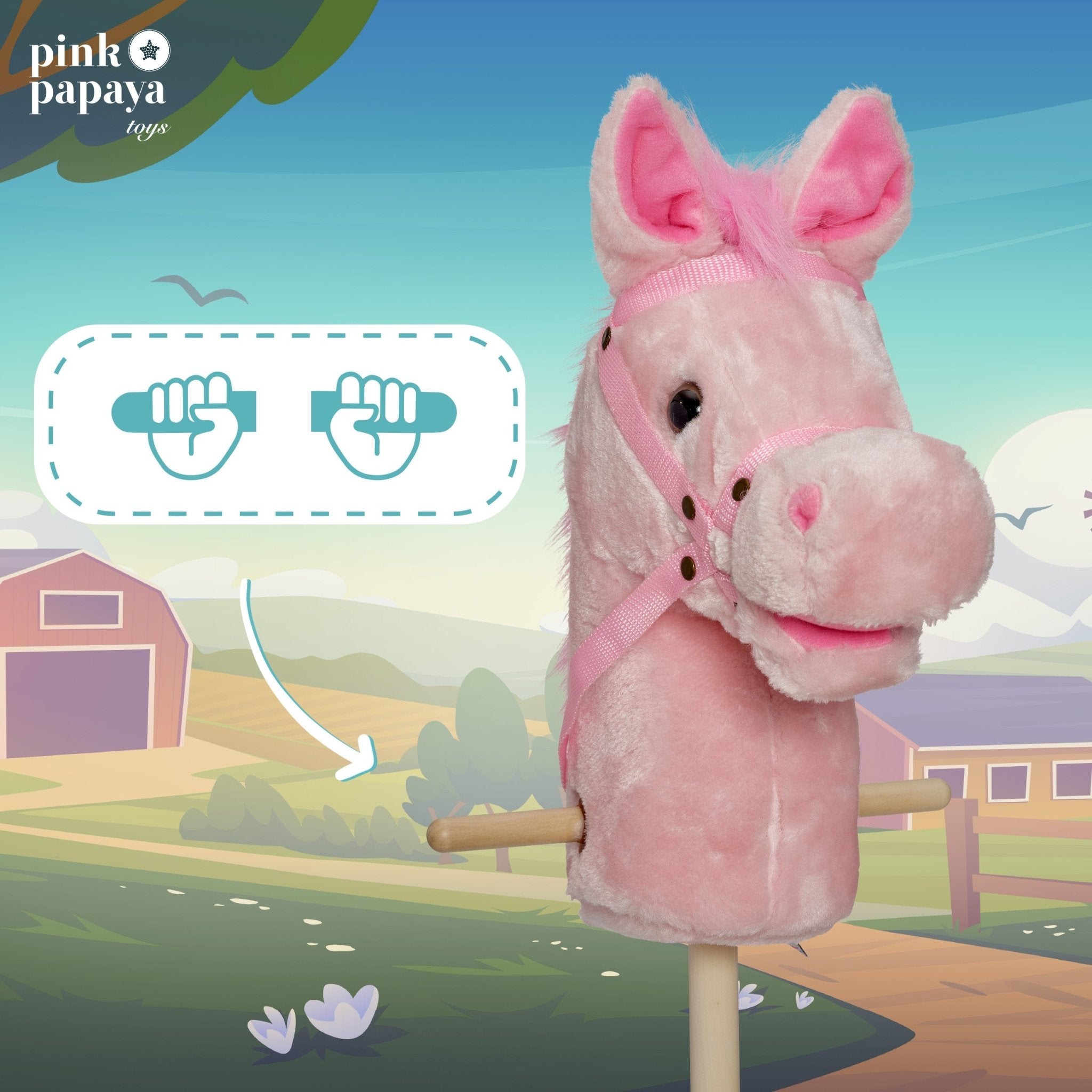 Steckenpferd Sparkles, mit Soundeffekten