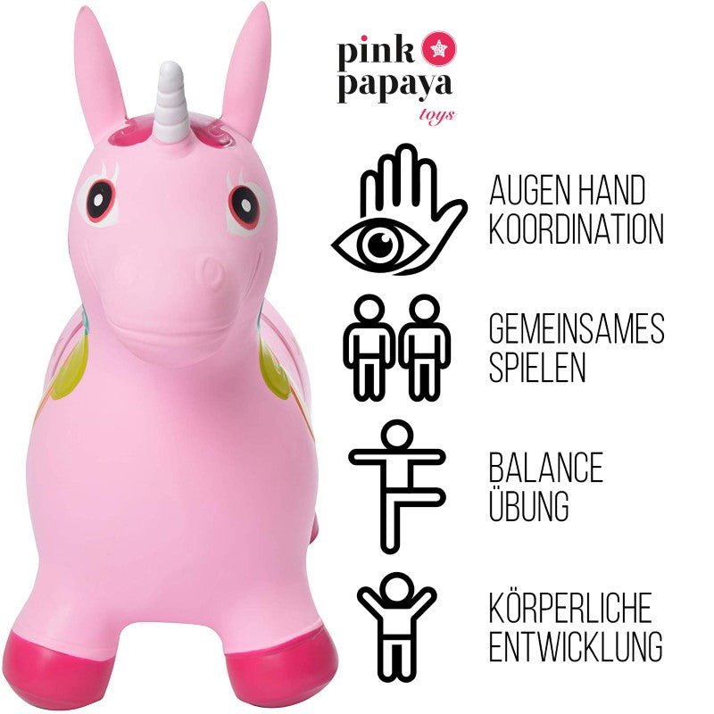 Pink Papaya Hüpftier Einhorn Pink - Sandy