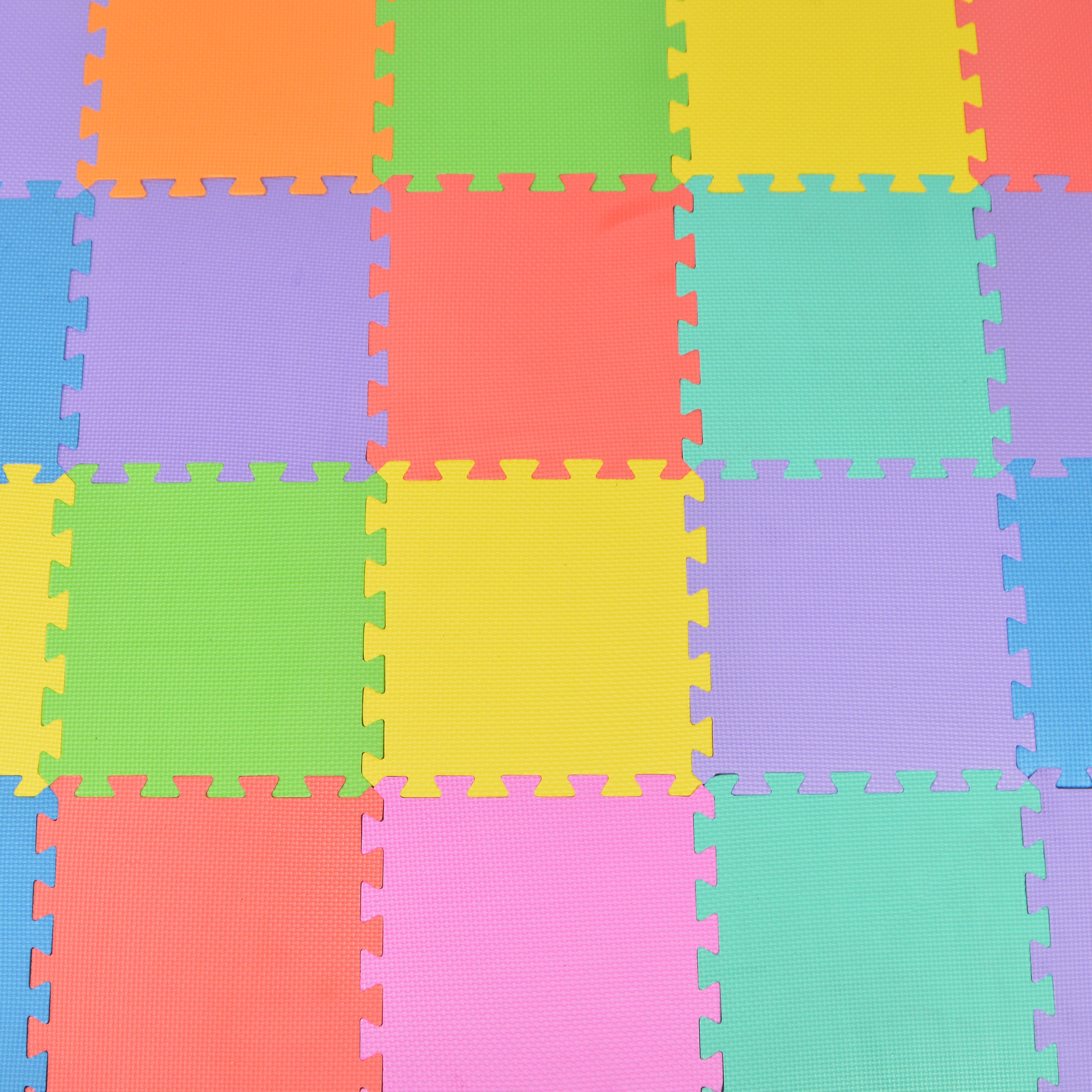 EVA Puzzlematte "Puzzlestar Color" 36 Felder (ohne Buchstaben/Zahlen)
