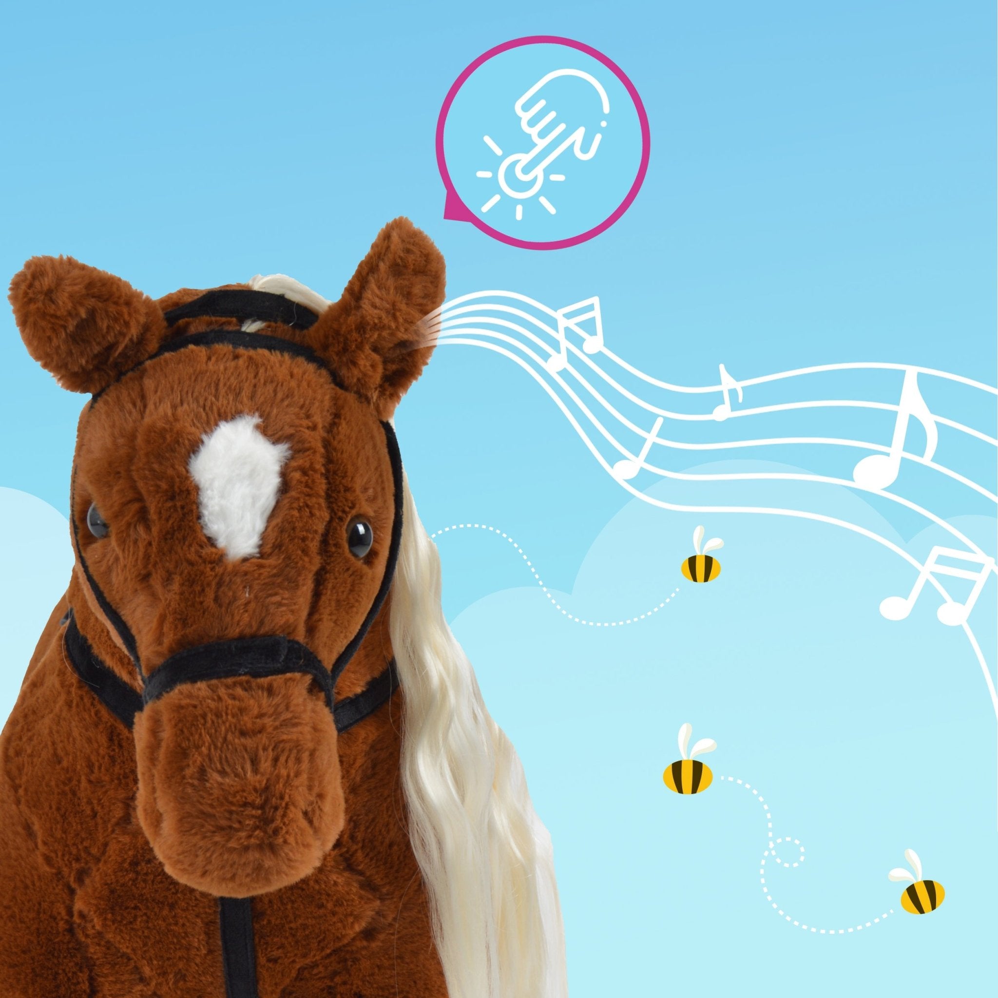 Spielpferd zum Reiten - Stehpferd BELLA 75 cm