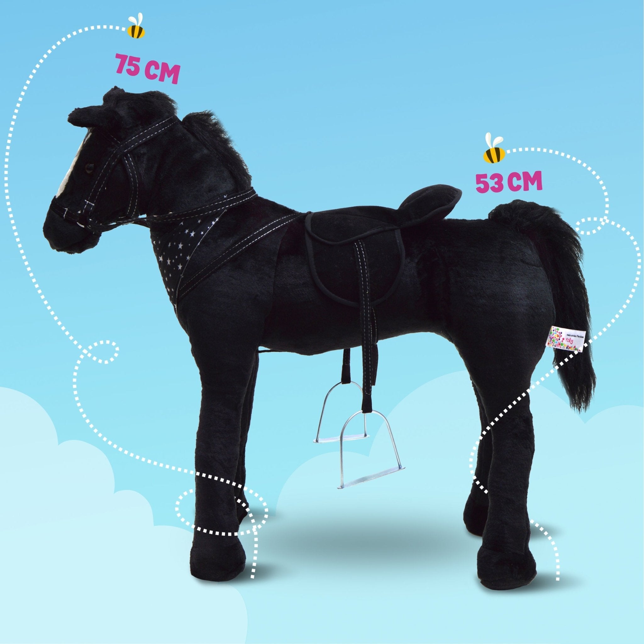 Spielpferd zum Reiten - Stehpferd POLLY 75 cm