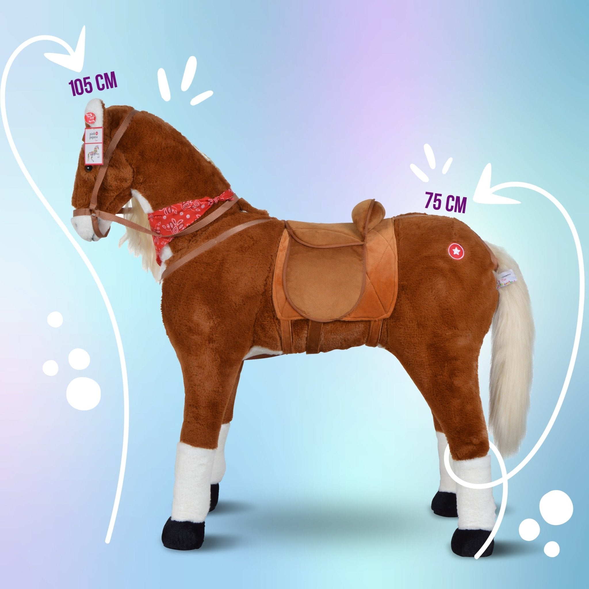 Spielpferd zum Reiten - XXL Stehpferd ELSA - 105 cm - mit Sounds Elsa