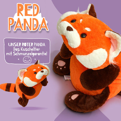 Peluche Papaye Rose, Panda Roux "Fire Fox"