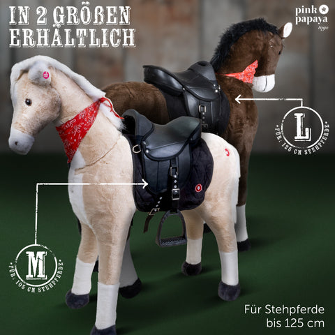 Selle enfant Shetty pour chevaux de jeu de 105 cm, selle avec étriers