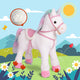Pink Papaya Stehpferd zum draufsitzen 60cm Spielpferd mit Sound - Rainbow - Pink Papaya Toys