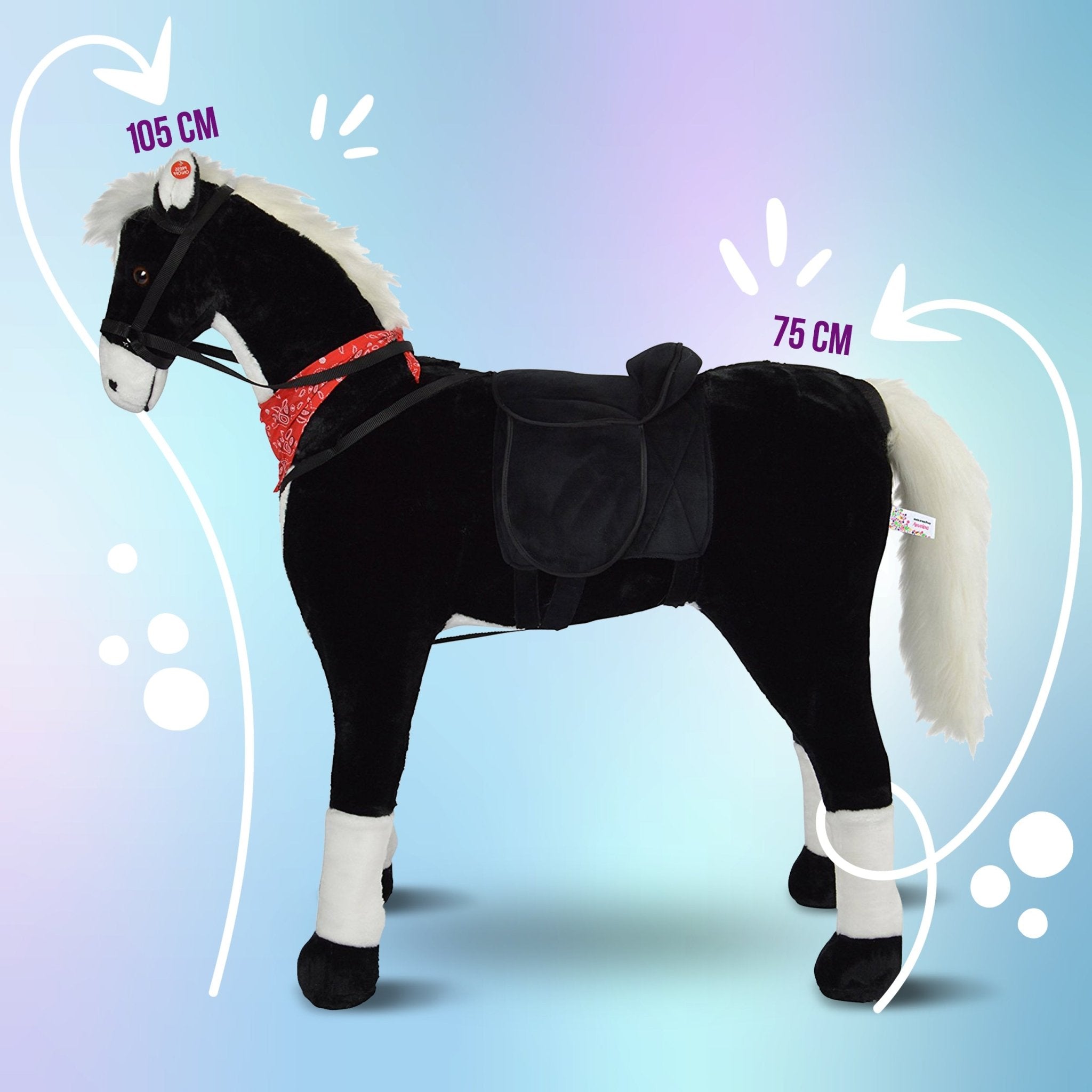 Spielpferd zum Reiten - XXL Stehpferd AMADEUS 105 cm