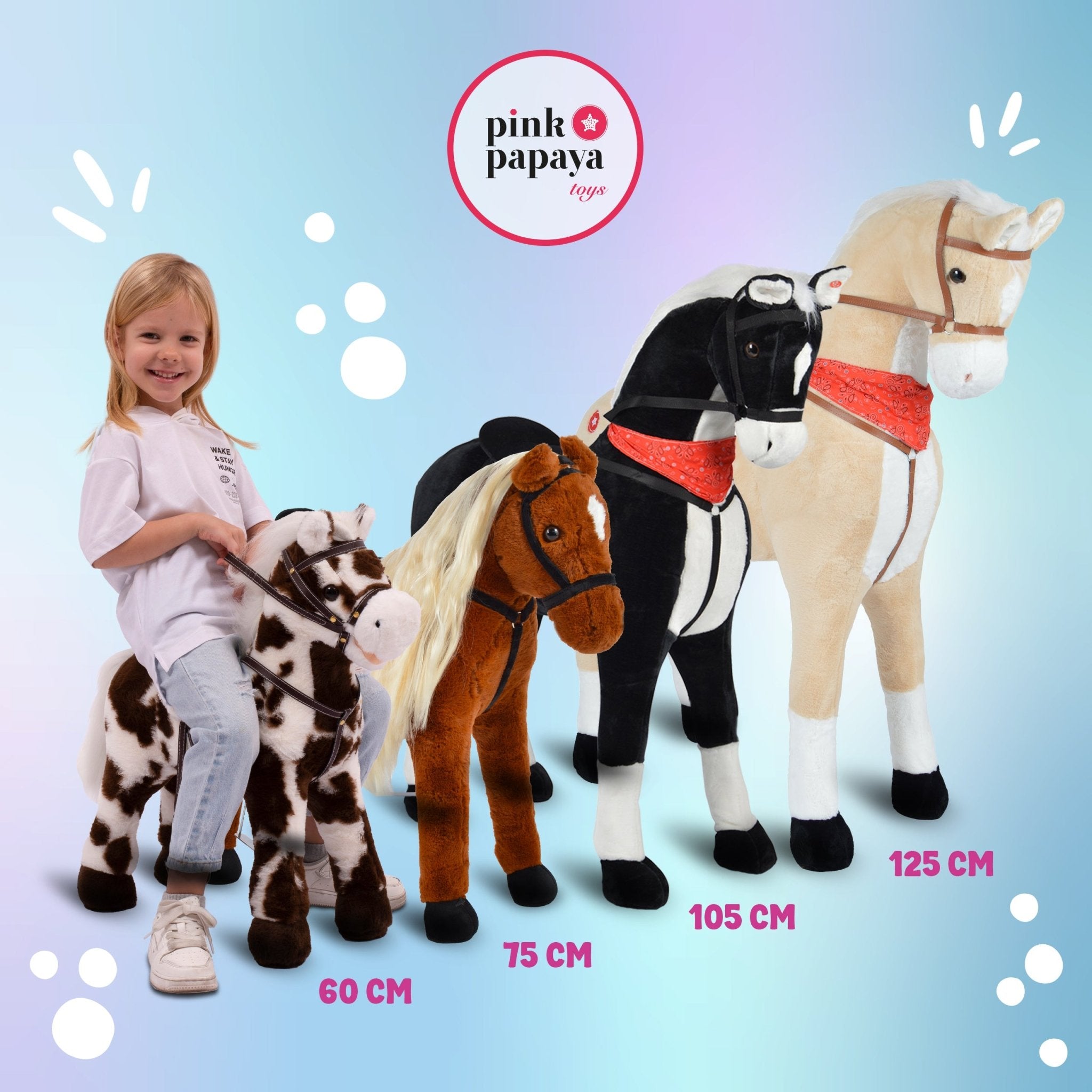 Spielpferd zum Reiten - XXL Stehpferd AMADEUS 105 cm